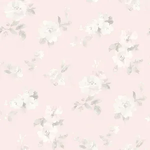 Light Pink Floral Wallpaper