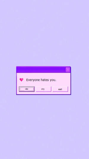 Light Purple Aesthetic Computer Notification Wallpaper