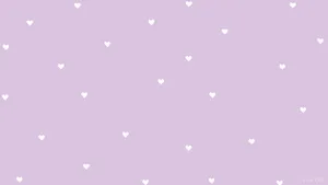 Light Purple Background And Hearts Wallpaper