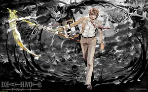 Light Yagami Scythe Death Note Wallpaper