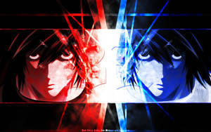 Light Yagami, The Protagonist Of Death Note, With The Eponymous Notebook And Characteristic Japanese Media Aesthetic. Wallpaper