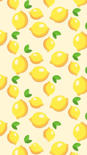 Light Yellow Lemon Seamless Wallpaper
