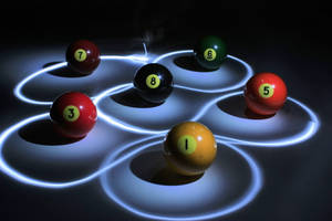 Lighted Pool Balls Wallpaper