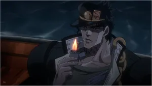 Lighting Cigarette Jotaro Kujo Wallpaper