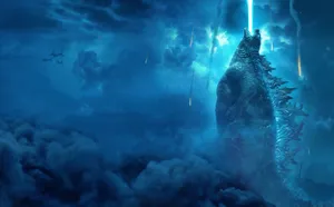 Lighting Monster Godzilla Breathing Fire Wallpaper