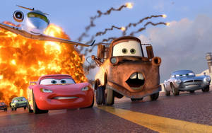 Lightning Mcqueen Explosion Wallpaper