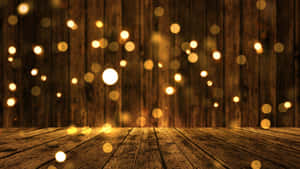 Lights Blurry Yellow Wooden Wallpaper