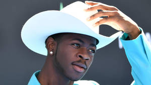 Lil Nas X Blue Cowboy Hat Wallpaper