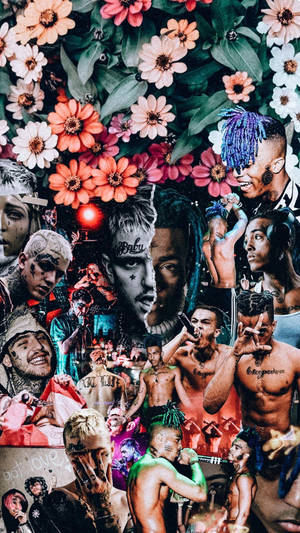 Lil Peep And Xxxtentacion Tribute Collage Wallpaper