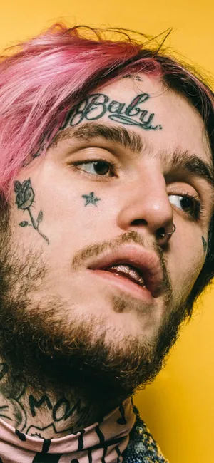 Lil Peep Face Close-up Wallpaper