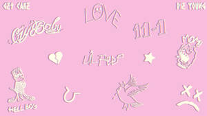 Lil Peep Pink Scribbles Wallpaper