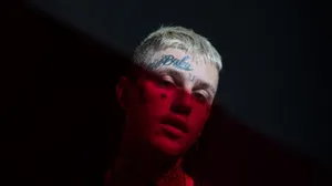 Lil Peep Red Aesthetic Portrait Wallpaper