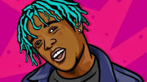 Lil Uzi Cartoon Tilting Head Wallpaper