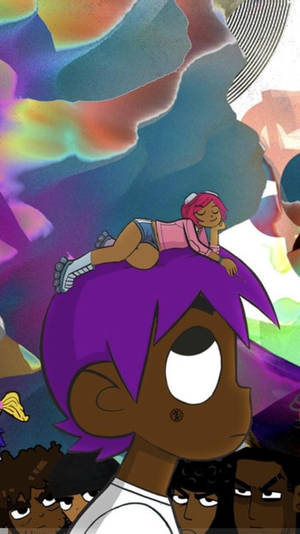 Lil Uzi Vert Cartoon Concept Art Wallpaper