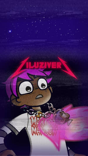 Lil Uzi Vert Cartoon Heart Burst Wallpaper