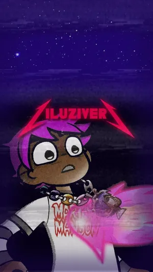 Lil Uzi Vert Cartoon Heart Burst Wallpaper