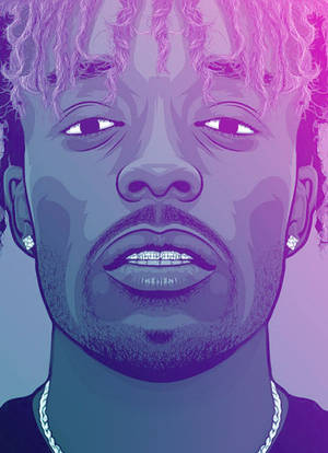 Lil Uzi Vert Mobile Monochrome Art Wallpaper