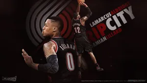 Lillard And Aldridge Duo Of Nba Wallpaper