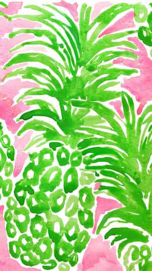 Lilly Pulitzer Iphone Green Pineapple Wallpaper
