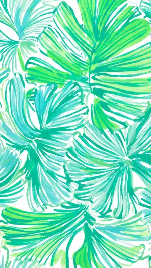 Lilly Pulitzer - Palm Leaves Wallpaper Wallpaper