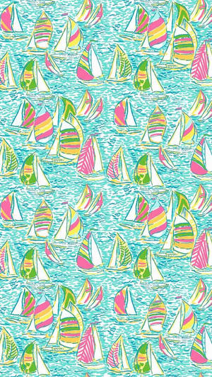 Lilly Pulitzer Sailboats Wallpaper