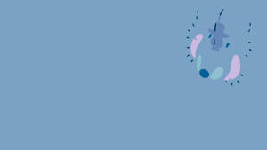 Lilo Stitch Minimalist Powder Blue Art Wallpaper