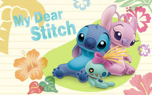 Lilo Stitch With Angel Wallpaper