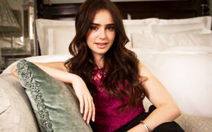 Lily Collins Love, Rosie Photoshoot Wallpaper