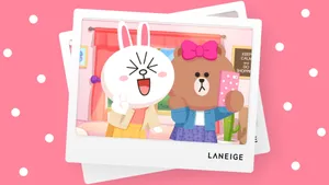 Line Friends Cony And Choco Selfie Wallpaper