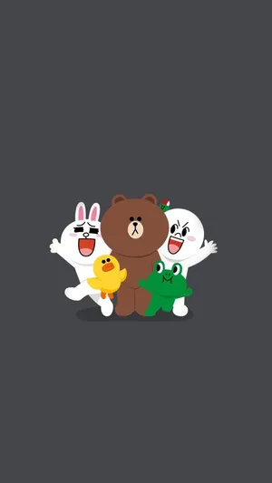 Line Friends Vector Artwork Wallpaper