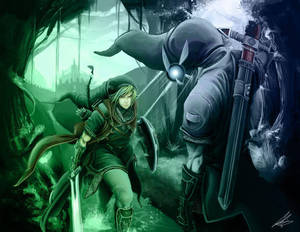 Link Vs Dark Link Wallpaper Wallpaper