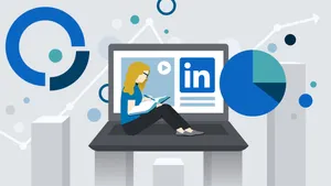 Linkedin Lady On A Pc Wallpaper