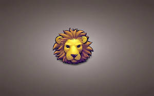 Lion Head Drawing In Gray Wallpaper