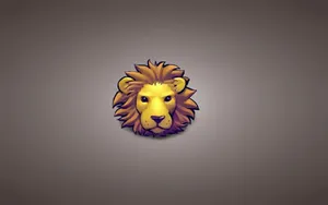 Lion Head Drawing In Gray Wallpaper