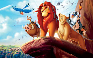 Lion King Animated Illustration Wallpaper
