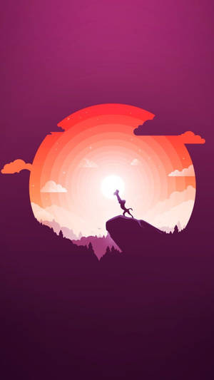Lion King Minimalist Art Wallpaper