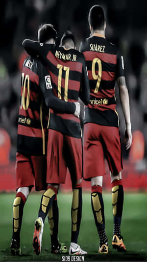 Lionel Messi And Neymar Jr.; Two Of The World’s Best Soccer Players Wallpaper