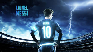 Lionel Messi Lightning Stadium Wallpaper