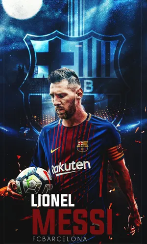 Lionel Messi Strikes A Stylish Pose Wallpaper