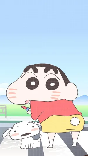 Lipstick Shiro And Shinchan Aesthetic Wallpaper