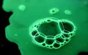 Liquid Neon Bubbles Wallpaper