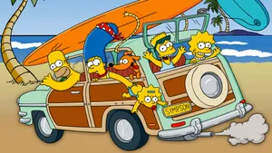 Lisa Simpson Beach Outing Wallpaper