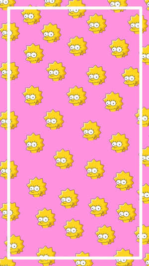 Lisa Simpson Border Aesthetic Wallpaper