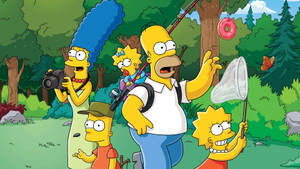 Lisa Simpson Family Outdoors Wallpaper