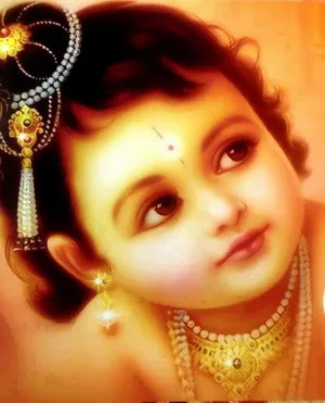 Little Krishna Hd Baby Radha Butter Wallpaper WallpapersOK