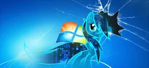 Little Pony Cracked Screen Wallpaper