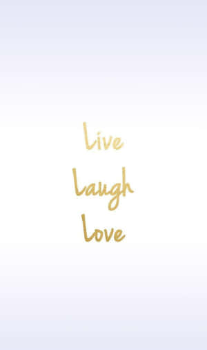Live Laugh Love Gold Foil Wallpaper
