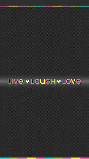 Live Laugh Love Hearts Wallpaper
