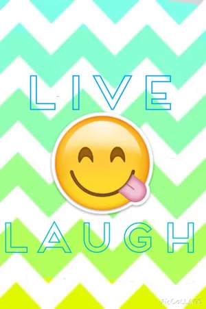 Live Love Emoji In Neon Green Background Wallpaper