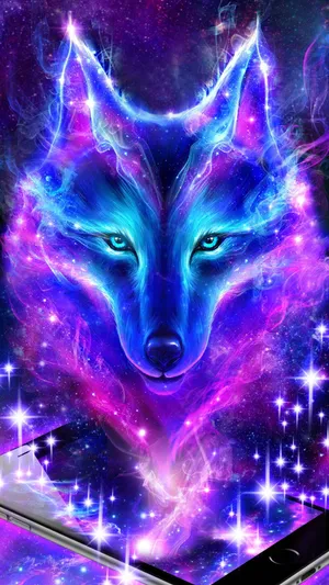 Live Neon Wolf Wallpaper